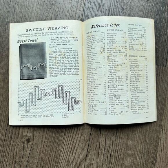 Vintage 60s Learn How Coats & Clarks Book Crochet Knitting Embroidery Guide - Picture 11 of 12